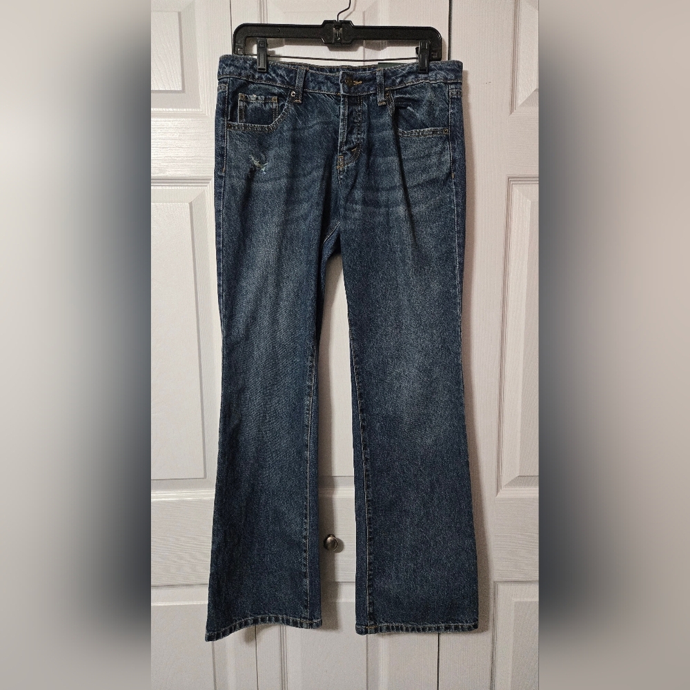 Blue Denim Jeans, Low Rise Boot Cut, Size 8, New With Tags